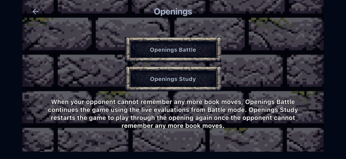 Chessferatu Queen's Gambit Declined opening selection screen
